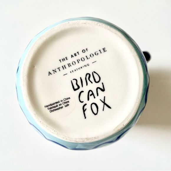 Anthropologie, Christmas Joyeux, Noel Snowman Large Holiday Mug, Bird Ca… - Picture 9 of 9